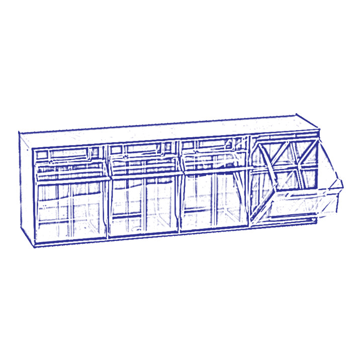 Traverse n° 4 système de stockage MultiStore plastique antichoc, gris clair
