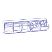 Traverse n° 5 système de stockage MultiStore plastique antichoc, gris clair-4