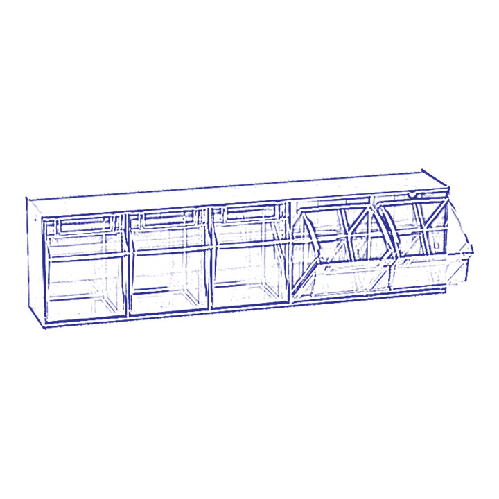 Traverse n° 5 système de stockage MultiStore plastique antichoc, gris clair
