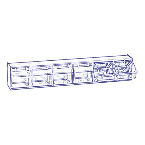 Traverse n° 6 système de stockage MultiStore plastique antichoc, gris clair