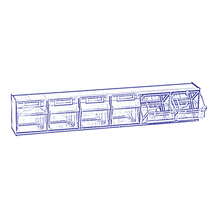 Traverse n° 6 système de stockage MultiStore plastique antichoc, gris clair