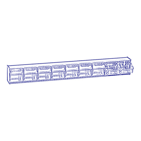 Traverse n° 9 système de stockage MultiStore en plastique antichoc, bleu