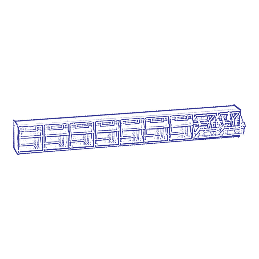 Traverse n° 9 système de stockage MultiStore plastique antichoc, gris clair