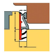 TRELLEBORG FT-Joint à languette L3000 brun rustique, rainure TSP-FOAM-3