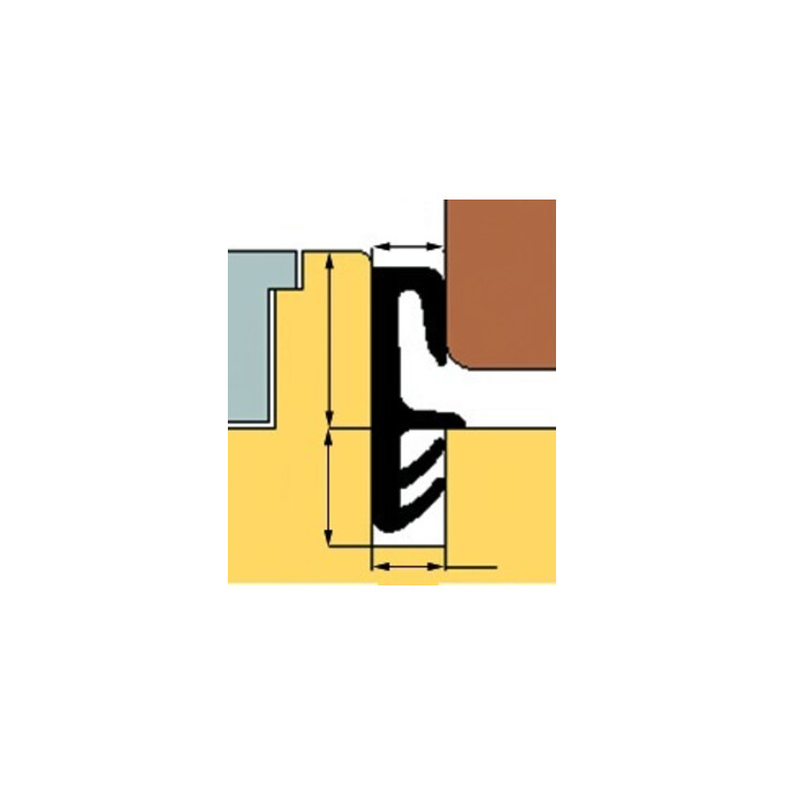 TRELLEBORG FT-Joint à languette L7550 noir, fixation rainure TSP-LAN