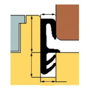 TRELLEBORG FT-Joint à languette L7550 noir, fixation rainure TSP-LAN-3