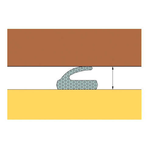 TRELLEBORG FT-Joint de fenêtre C, SD094, blanc auto-adhésif en EPDM mousse