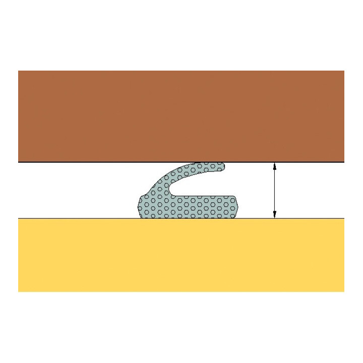 TRELLEBORG FT-Joint de fenêtre C, SD094, blanc auto-adhésif en EPDM mousse