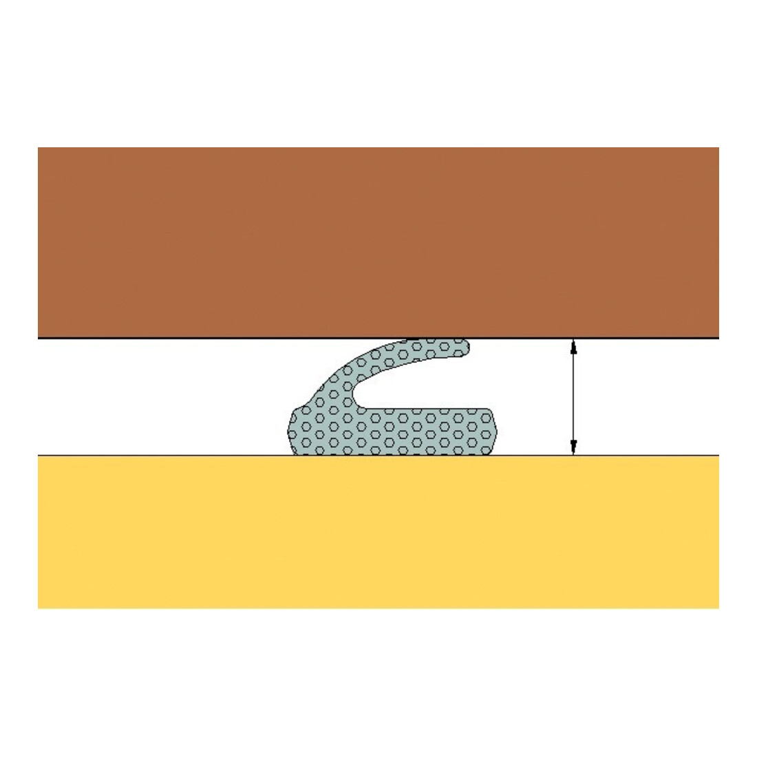 TRELLEBORG FT-Joint de fenêtre C, SD094, blanc auto-adhésif en EPDM mousse