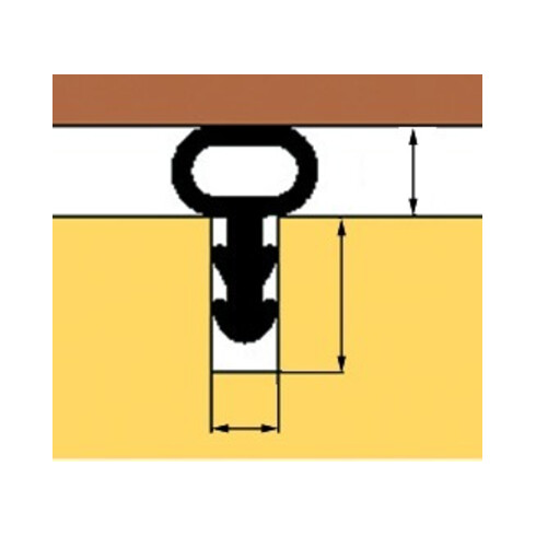 TRELLEBORG FT-Joint de tuyau SC414 pour rainure Silicone, noir