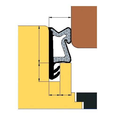 TRELLEBORG FT-Joint d’étanchéité à recouvrement L2110 gris pour rainurage, TSP-FOAM