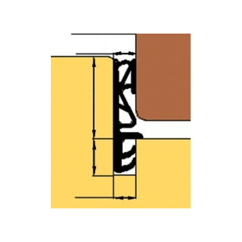 TRELLEBORG Haustür-Dichtung SH118,TSP-LAN schwarz