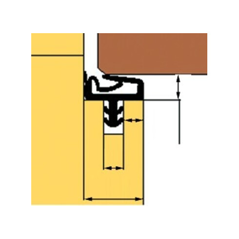 TRELLEBORG Joint de porte intérieure avec languette détachable L3030, TSP-Flex blanc