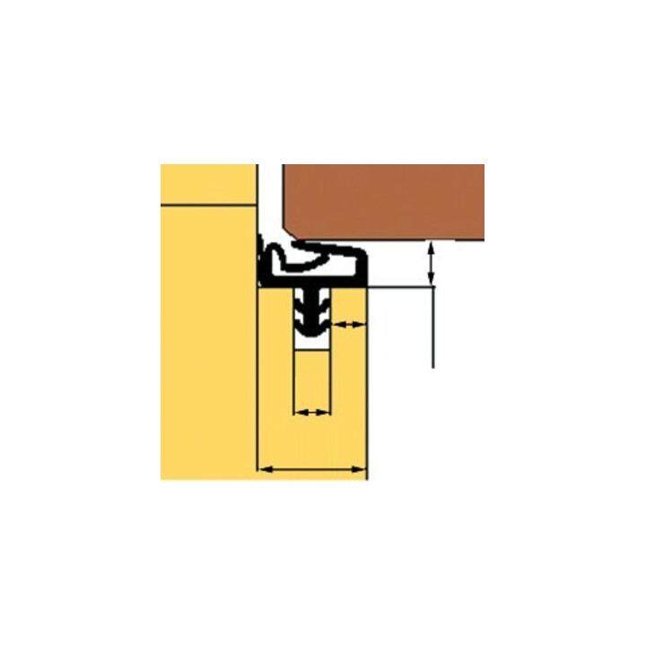 TRELLEBORG Joint de porte intérieure avec languette détachable L3030, TSP-Flex blanc