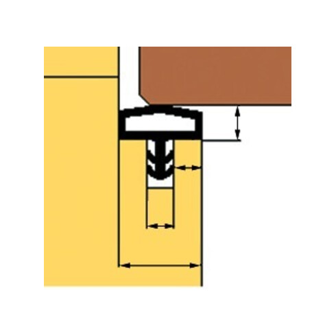 TRELLEBORG Joint de porte intérieure L3001, TSP-Flex blanc