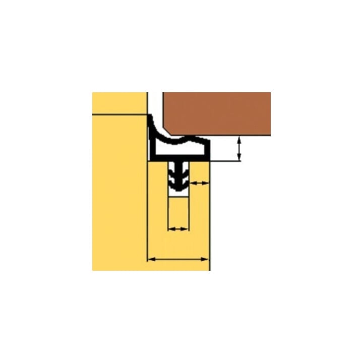 TRELLEBORG Joint de porte intérieure L3002, TSP-Flex blanc