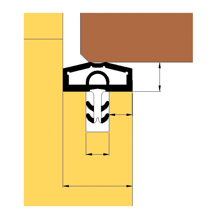 TRELLEBORG Joint de porte intérieure L5010, TSP-Flex blanc