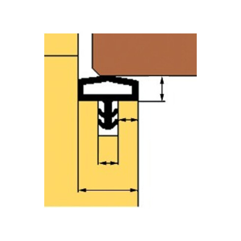 TRELLEBORG Joint de porte intérieure L8001, TSP-Last blanc