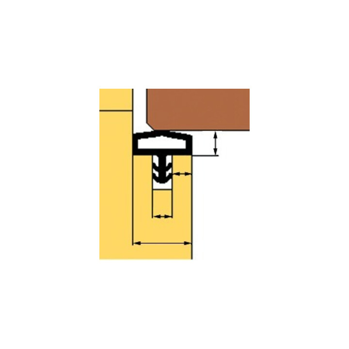 TRELLEBORG Joint de porte intérieure L8001, TSP-Last blanc