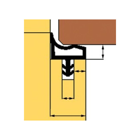 TRELLEBORG Joint de porte intérieure L8002, TSP-Last blanc