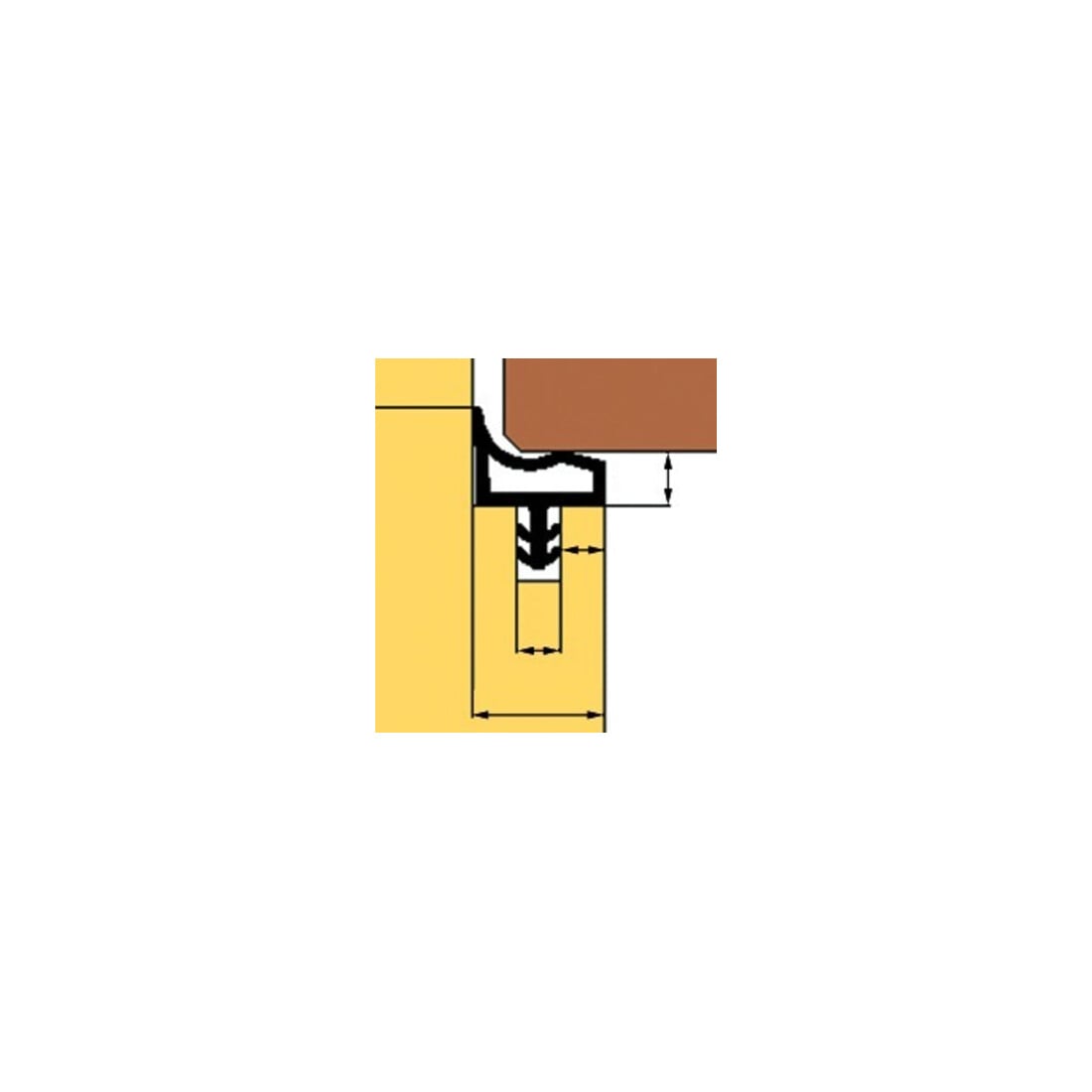 TRELLEBORG Joint de porte intérieure L8002, TSP-Last blanc