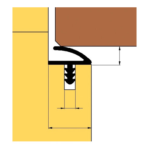 TRELLEBORG Joint de porte intérieure, SD018, TSP-Last brun