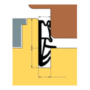 TRELLEBORG Joints à languette FT K5286 noir, fixation rainure TSP-LAN-3