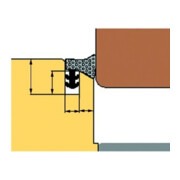 TRELLEBORG Joints à recouvrement FT L2020 noir pour rainurage, TSP-FOAM-4