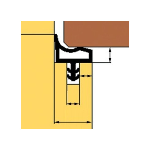 TRELLEBORG Zimmertür-Dichtung L3002,TSP-Flex beige