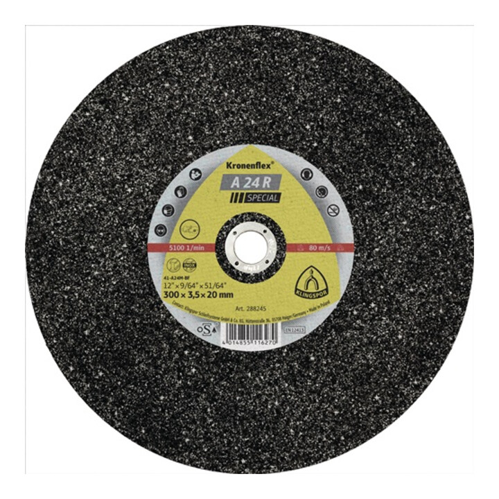Trennscheibe A 24 R Special D350x4,5mm ger.STA Bohr.25,4mm KLINGSPOR