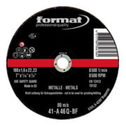 Trennscheibe für Stahl 125x1,6mm ger. FORMAT-1