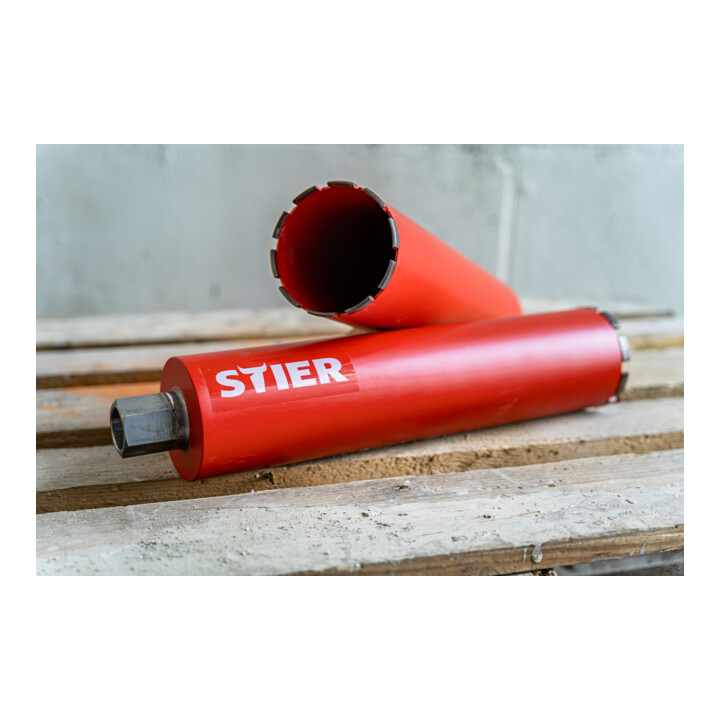 Trépan diamant à eau STIER, 1 1/4", 410 mm, Ø 112 mm