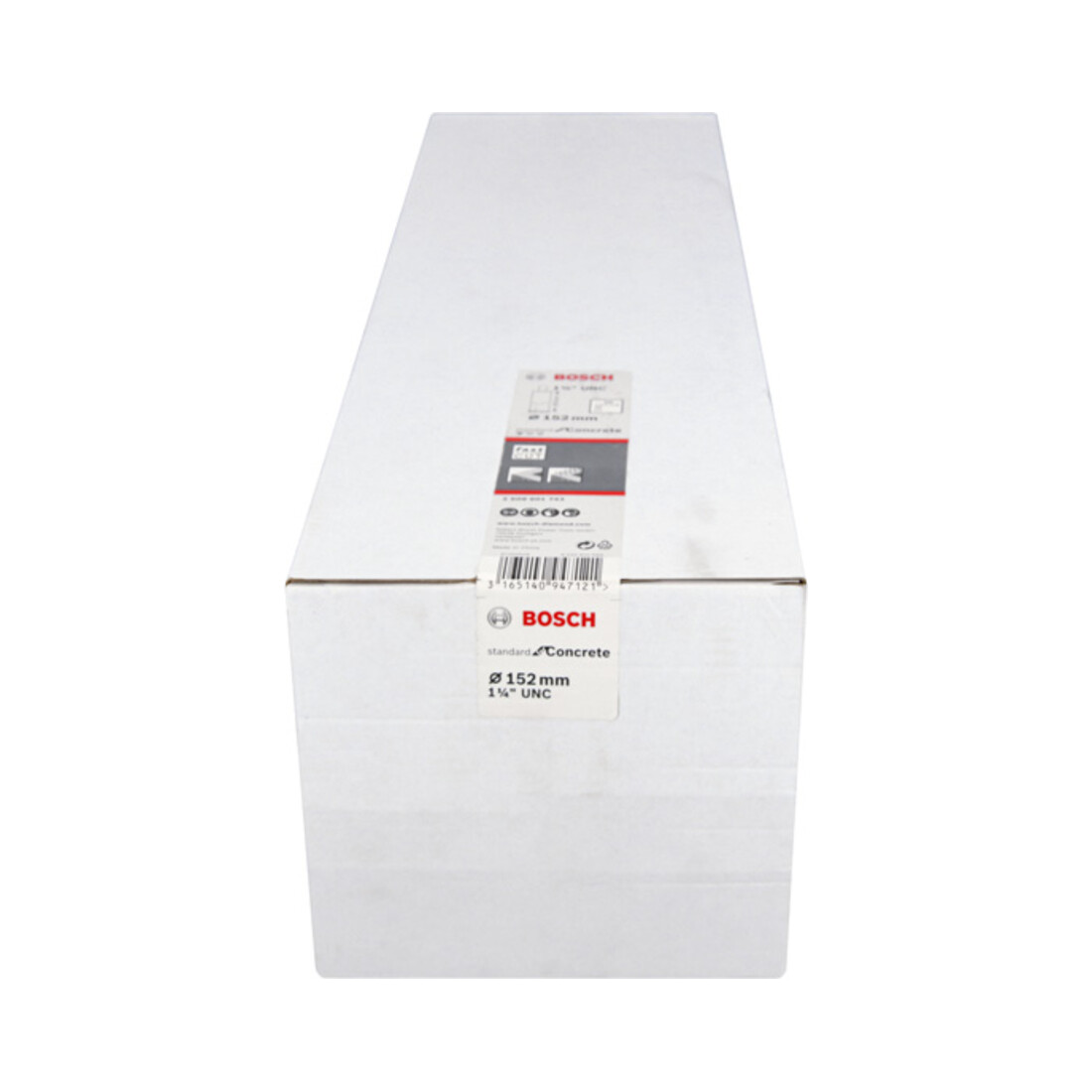 Trépan diamanté Bosch Standard pour béton 1 1/4" UNC 152 mm 450 mm 450 mm 12 10 mm
