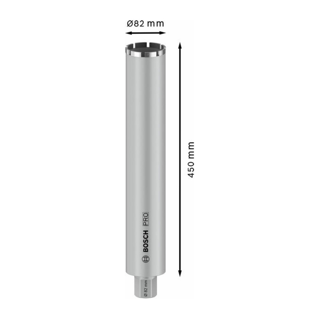 Trépan diamanté Bosch Standard pour béton 1 1/4" UNC 82 mm 450 mm 7, 10 mm