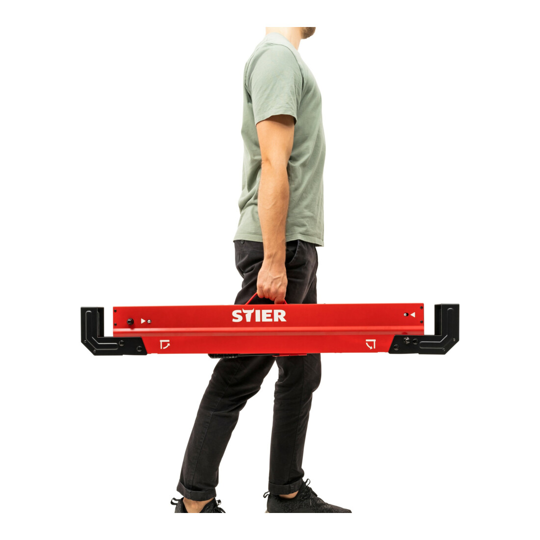Tréteau repliable/chevalet de sciage STIER réglable en hauteur, 590 kg