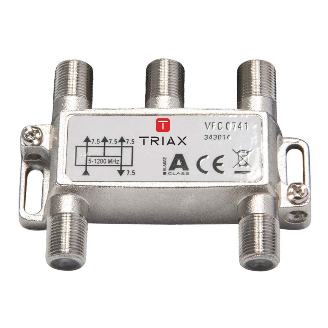 Triax Verteiler 4f. 7,5dB VFC 0741 1,2 GHz