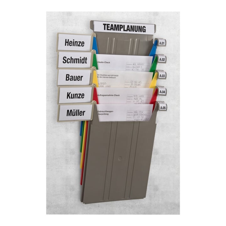 Trieur mural Eichner "FLAT" casier de rangement, jaune, pour documents A4 vertical