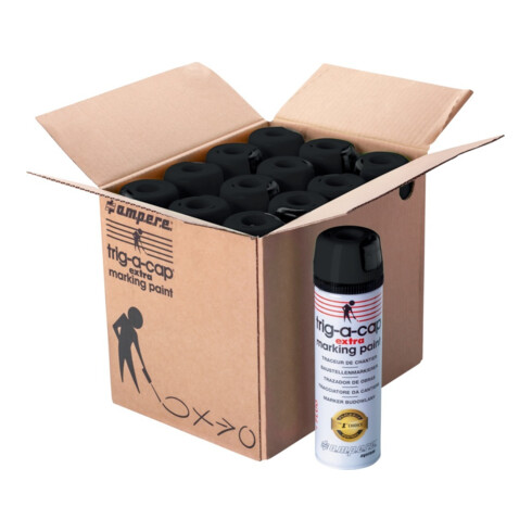 TRIG-A-CAP Spray de marquage chantier t-a-c extra 500ml noir