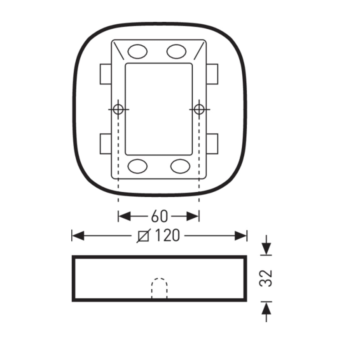Trilux Anbau-Adapter f.LiveLink Sensoren LiveLink SensorAPBox