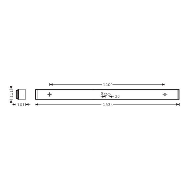 Trilux Applique LED pour bac 1500 O 3300-840 ET Montigo#6474140