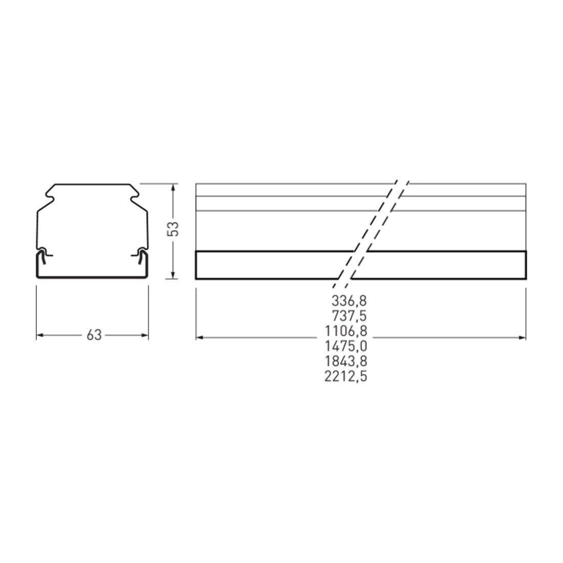 Trilux Cache-aveugle blanc 07650 BL L150 01