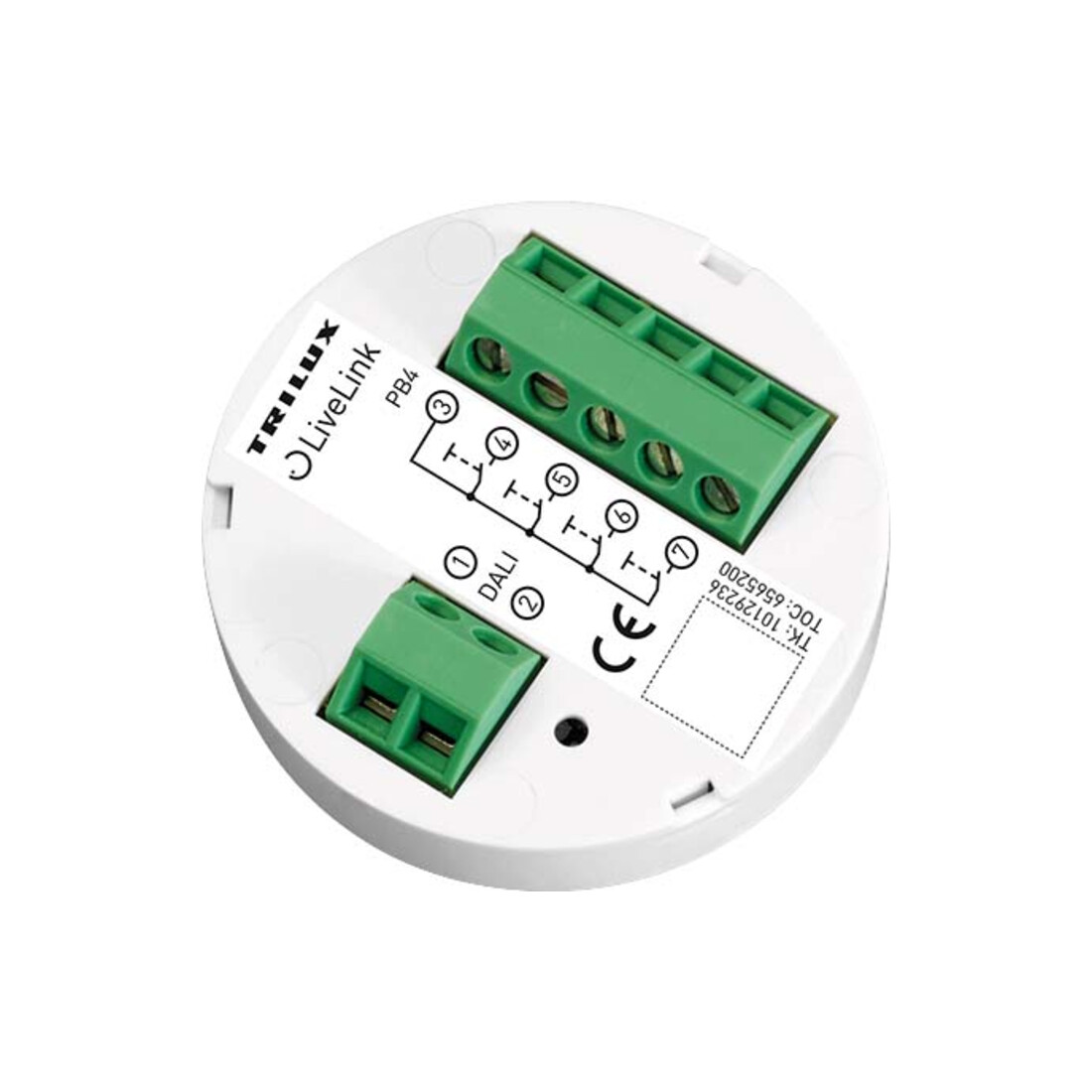 Trilux Coupler de bouton-poussoir DALI pour 4 boutons-poussoirs LiveLink DALI PB4
