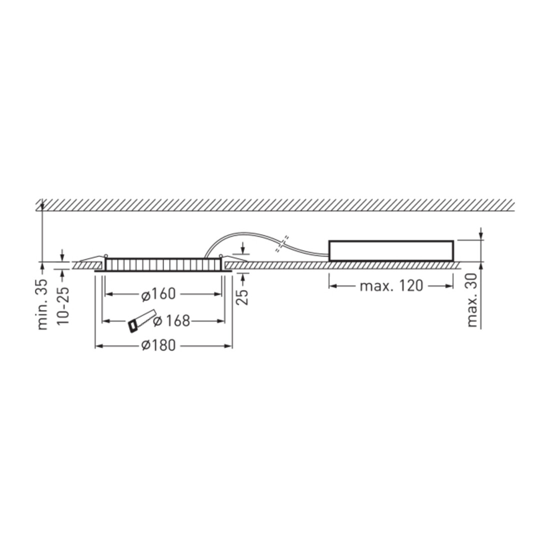 Trilux LED-Einbaudownlight OA 1200-840 ET 01 Aviella C05#6864740