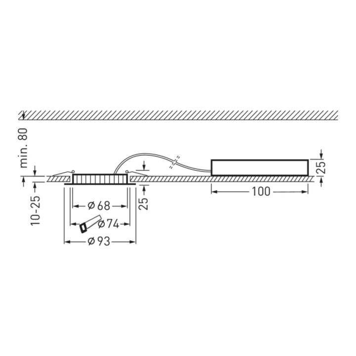 Trilux LED-Einbaudownlight OA 400-840 ET 01 Aviella C01#6864540