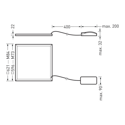 Trilux LED-Einbauwannenleuchte 4000K DALI ArimoFit M84#7529651
