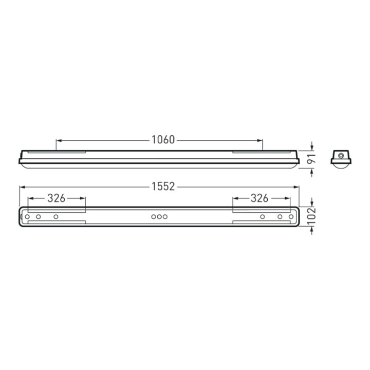 Trilux LED-Feuchtraumleuchte 4000K AragF15P-W64-840ETPC