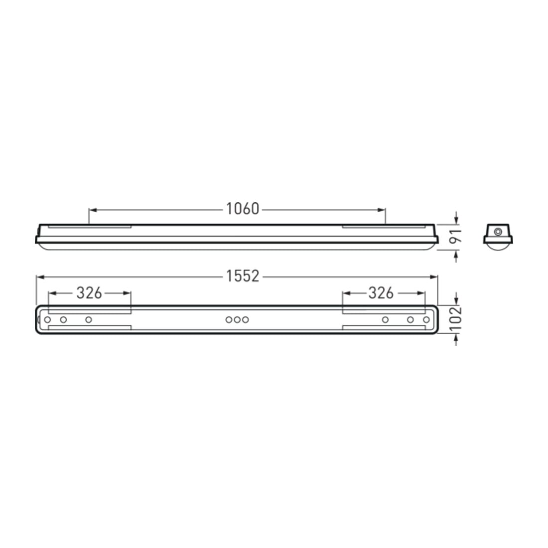 Trilux LED-Feuchtraumleuchte 4000K AragF15P-W64-840ETPC