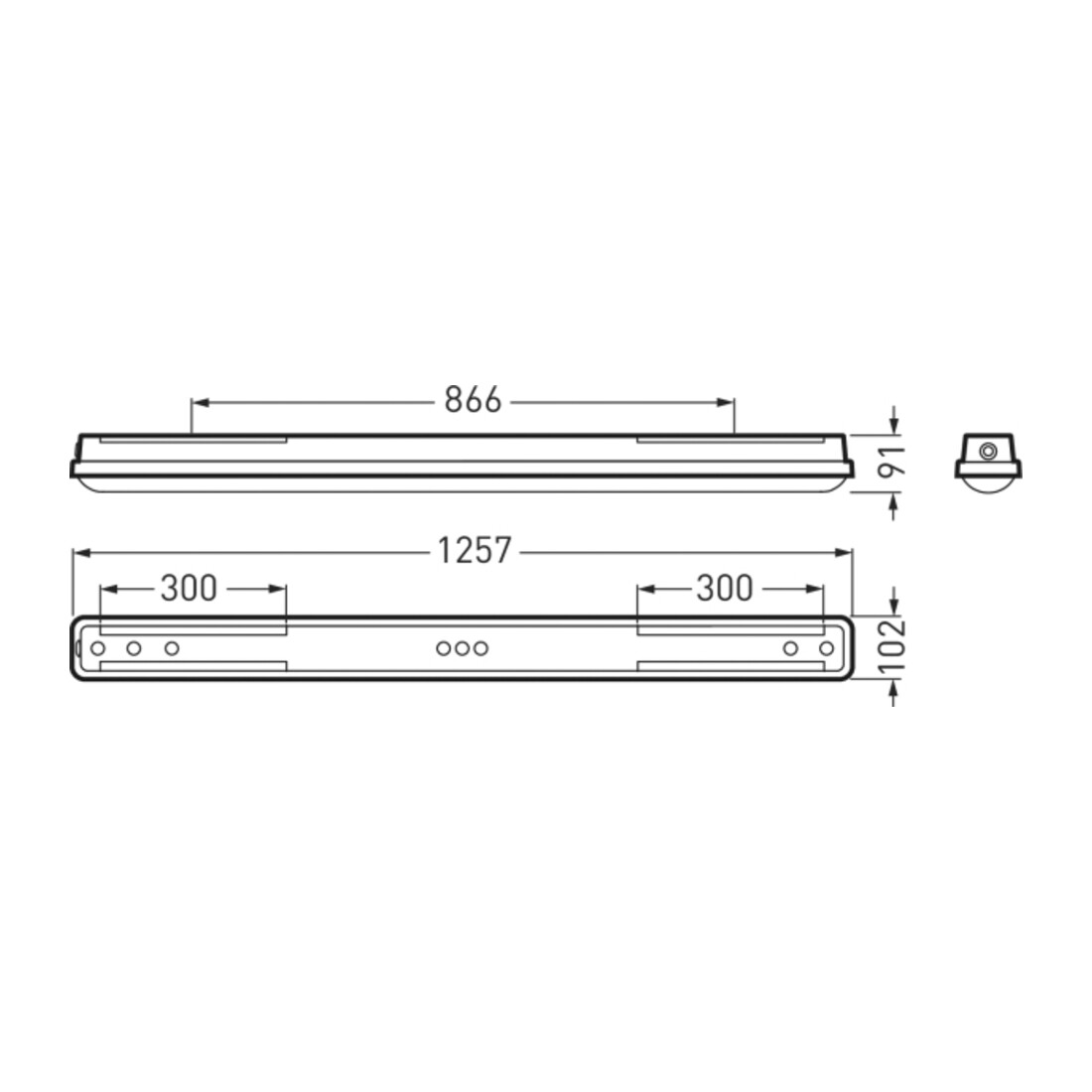 Trilux LED-Feuchtraumleuchte 4000K PC OleveonF 12#7663040