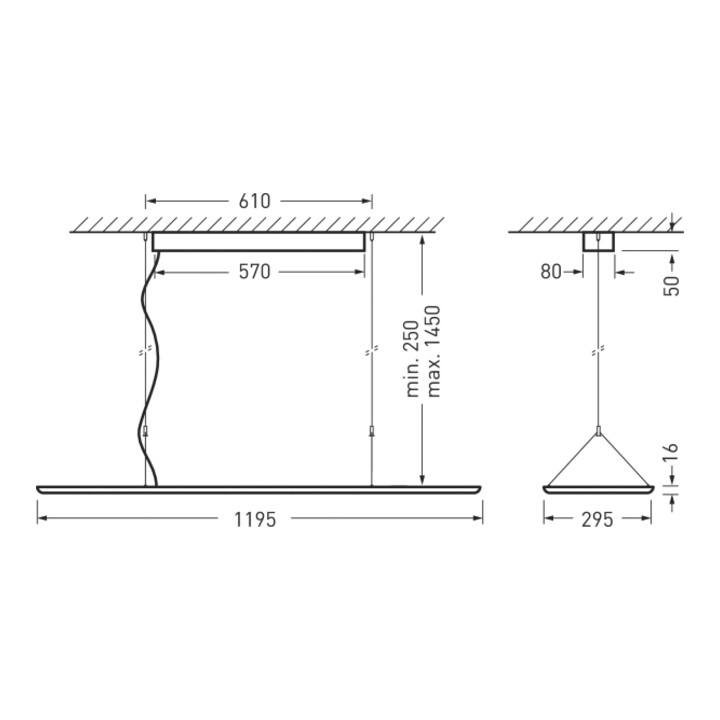 Trilux LED-Hängeleuchte 4000K DALI 2360 H1 PW#7377651