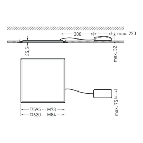 Trilux LED-Panel M625 840 SiellaG7M84#7662740